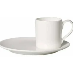 MetroChic Blanc Espresso Cup With Saucer