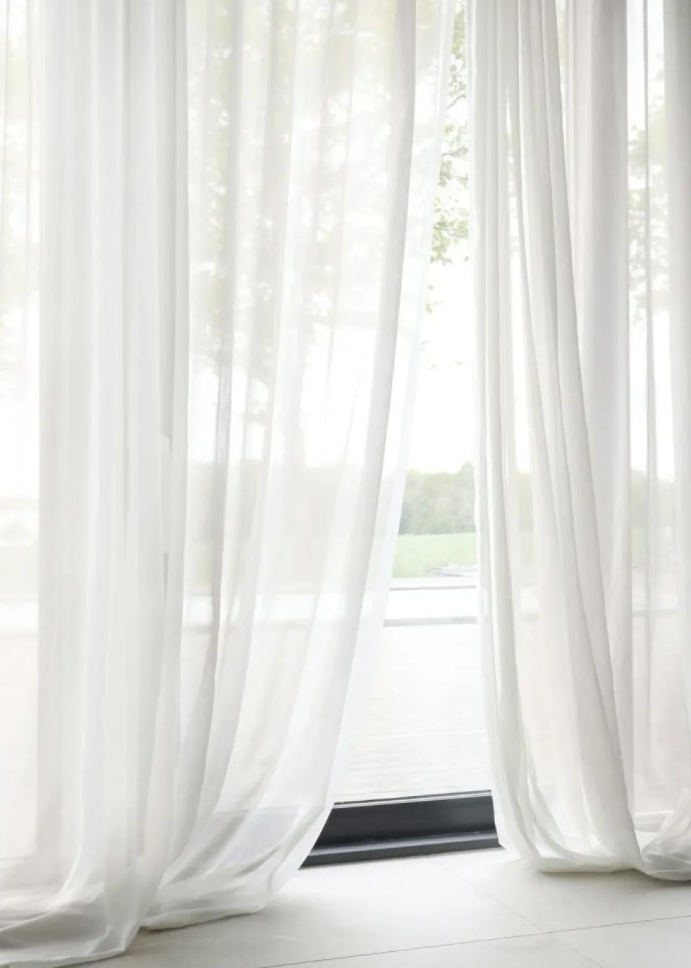 Mimmi Curtain Recycled Fabric Single Width, Natural White, 140x250 cm