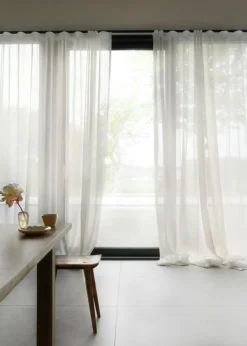 Mimmi Curtain Recycled Fabric Single Width, Natural White, 140x250 cm