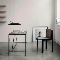 Model 537 Table Lamp, Brass / White