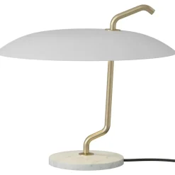 Model 537 Table Lamp, Brass / White