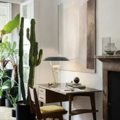 Model 548 Table Lamp, Polished Brass / Grey