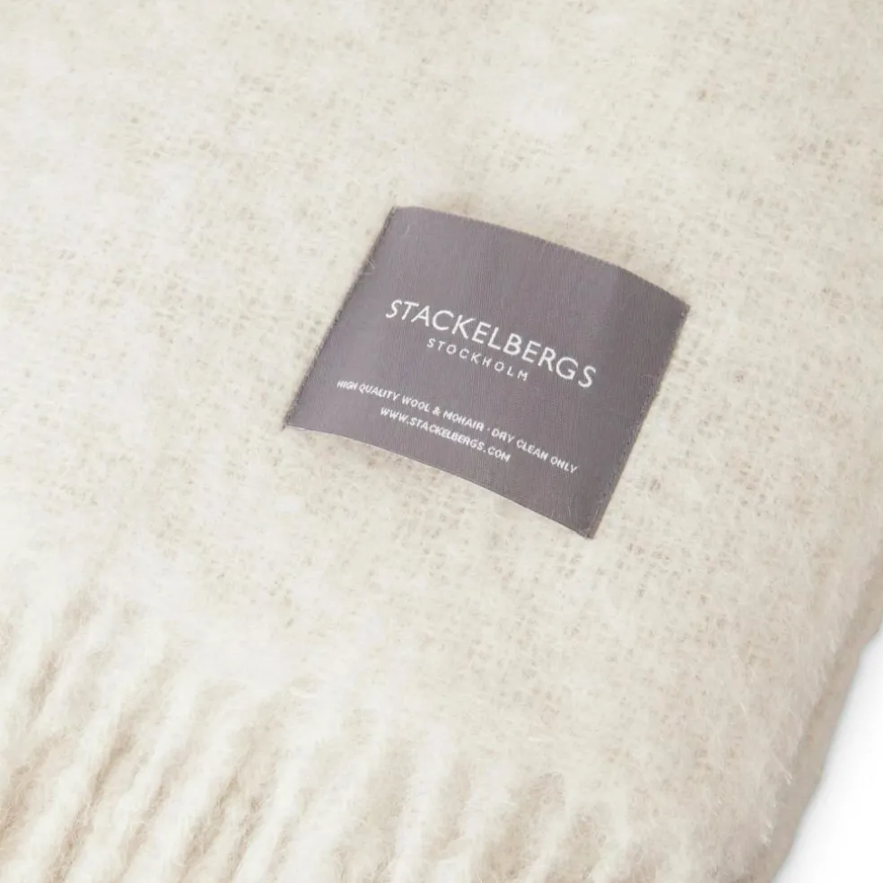 Mohair Blanket Rolled Fringe 130x170 cm, Olive Green