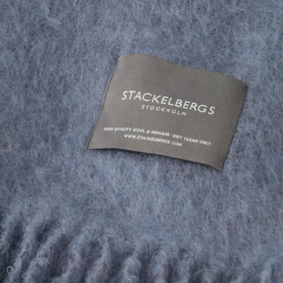 Mohair Blanket Rolled Fringe 130x170 cm, Olive Green