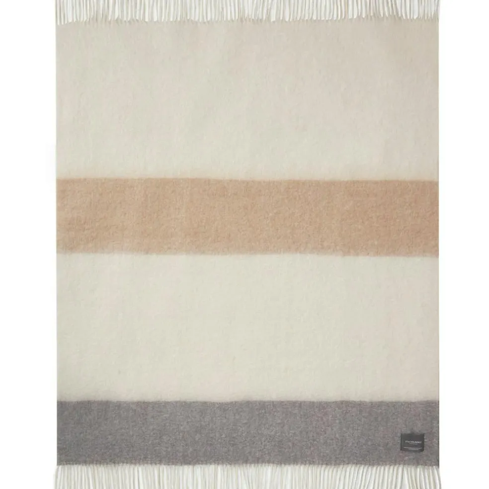 Mohair Blanket Rolled Fringe 130x170 cm, Olive Green