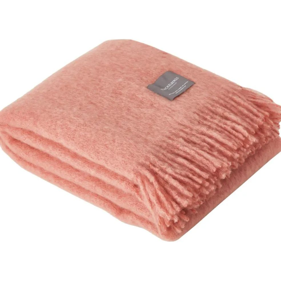 Mohair Blanket Rolled Fringe 130x170 cm, Olive Green