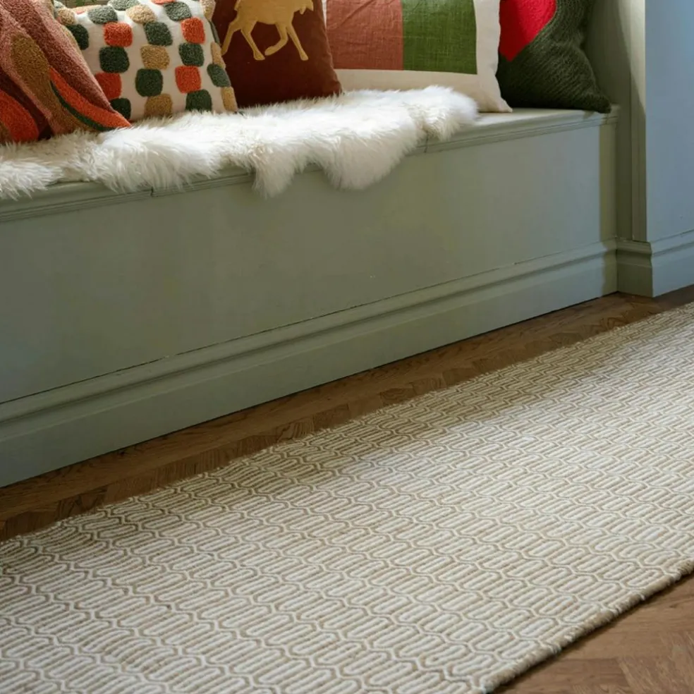 Mohini Wool Rug 80x250 cm, Beige