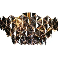 Monarque Flush Ceiling Light 50 cm, Black