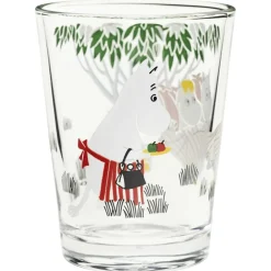 Moomin Drinking Glass 22 cl, Garden Party