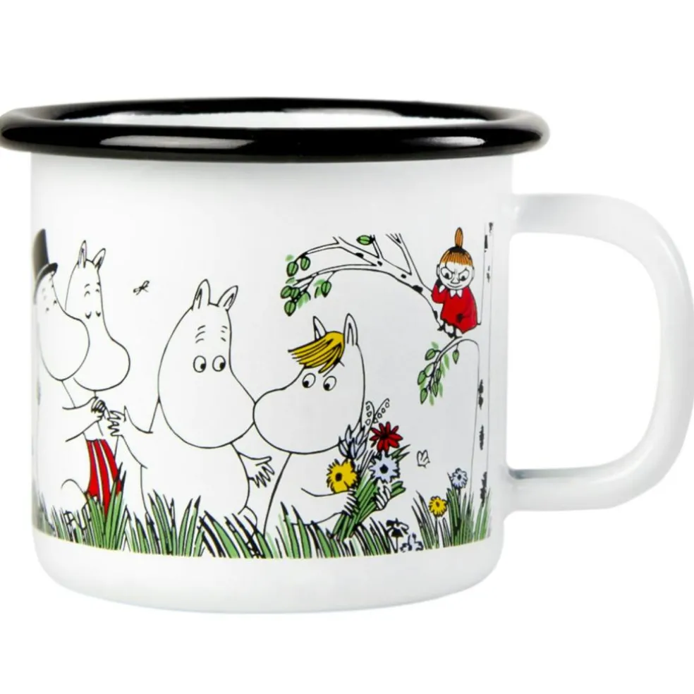Moomin Enamel Mug 15 cl, Happy Family