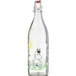 Moomin In the garden Glass Bottle 1 L