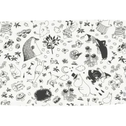 Moomin Table Mat, Black/Off-white