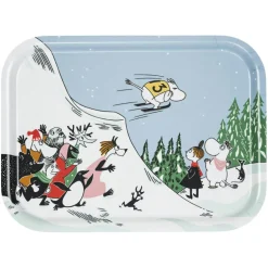 Moomin Winter 2024 Tray 27x20 cm, Ski jumping