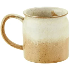 Mug With Ear Ø8 cm, Brown / Grey