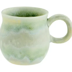 Mug With Ear Ø8 cm, Grey / White