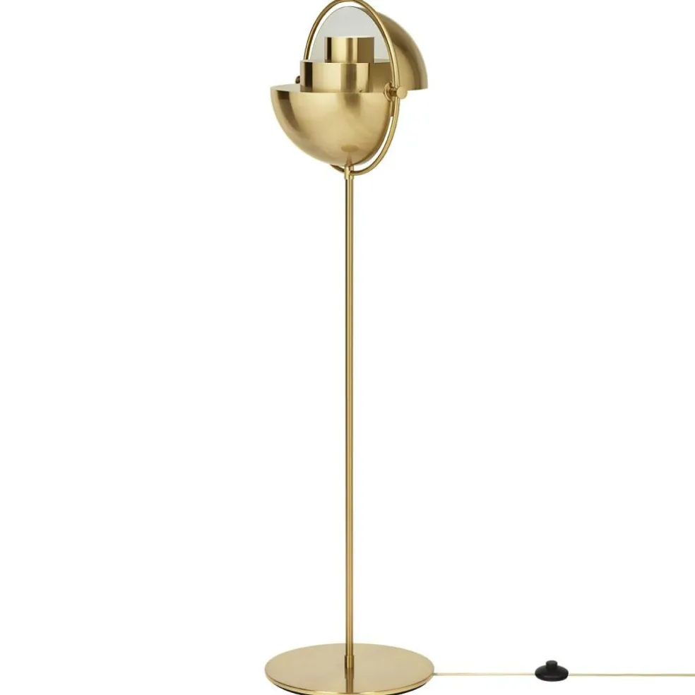 Multi-Lite Floor Lamp, Brass/Black
