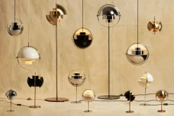 Multi-Lite Floor Lamp, Brass/Black