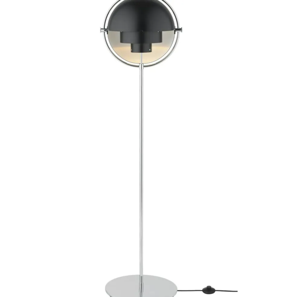 Multi-Lite Floor Lamp, Brass/Black