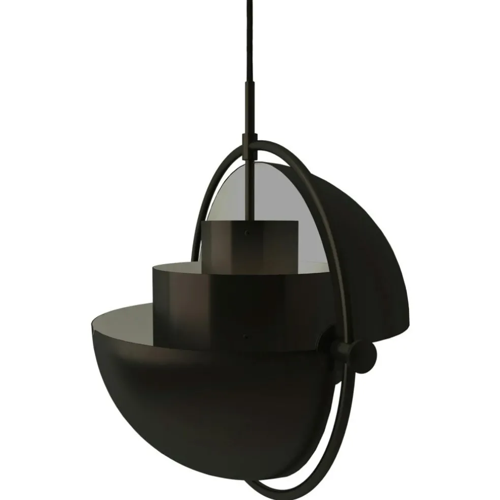 Multi-Lite Pendant 36 cm, Brass / Sea Grey Semi-matte