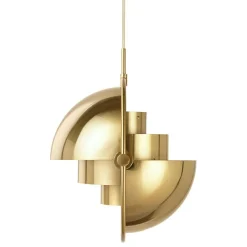 Multi-Lite Pendant 36 cm, Brass / Sea Grey Semi-matte
