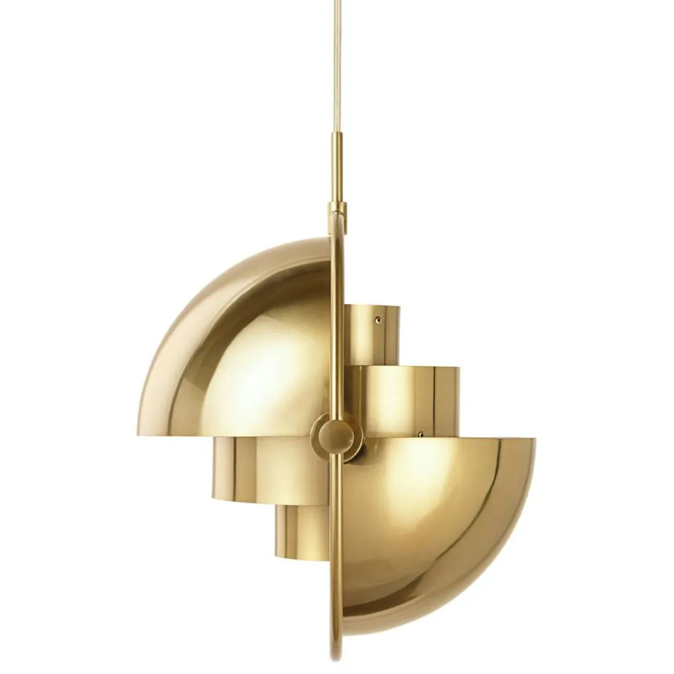 Multi-Lite Pendant 36 cm, Brass / Sea Grey Semi-matte