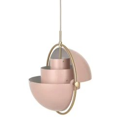 Multi-Lite Pendant 36 cm, Brass / Sea Grey Semi-matte