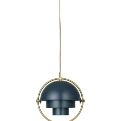 Multi-Lite Pendant 36 cm, Brass / Sea Grey Semi-matte