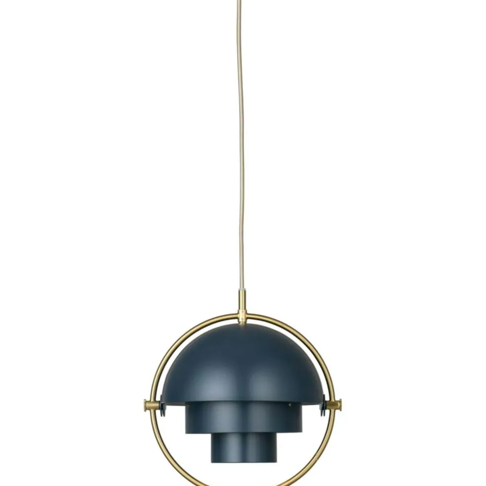 Multi-Lite Pendant 36 cm, Brass / Sea Grey Semi-matte