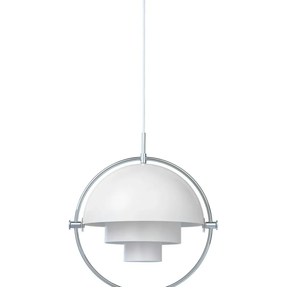 Multi-Lite Pendant 36 cm, Brass / Sea Grey Semi-matte