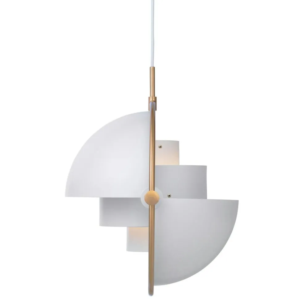 Multi-Lite Pendant 36 cm, Brass / Sea Grey Semi-matte