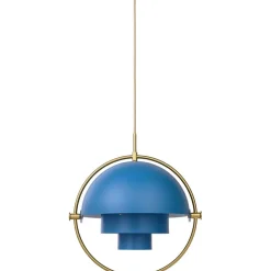 Multi-Lite Pendant 36 cm, Brass / Sea Grey Semi-matte