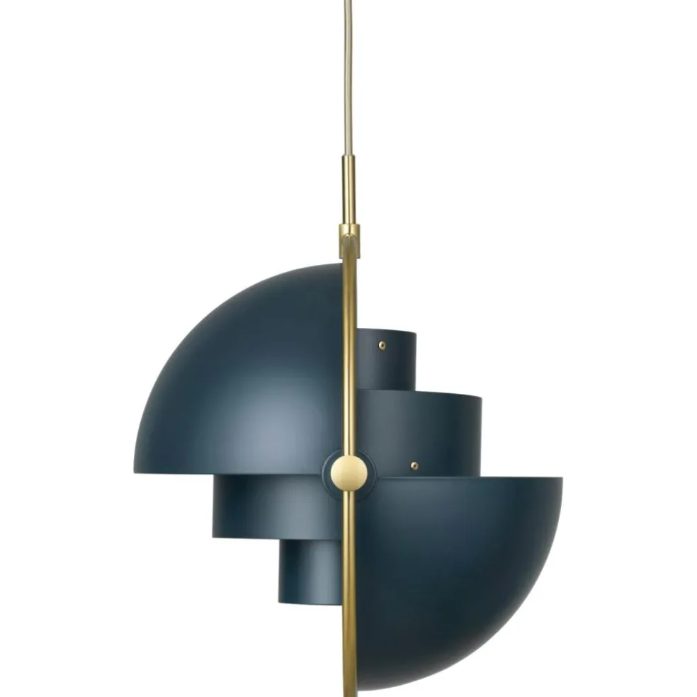 Multi-Lite Pendant 36 cm, Brass / Sea Grey Semi-matte