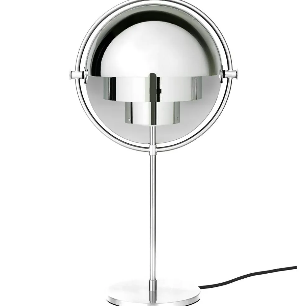 Multi-Lite Table Lamp, Chrome / White