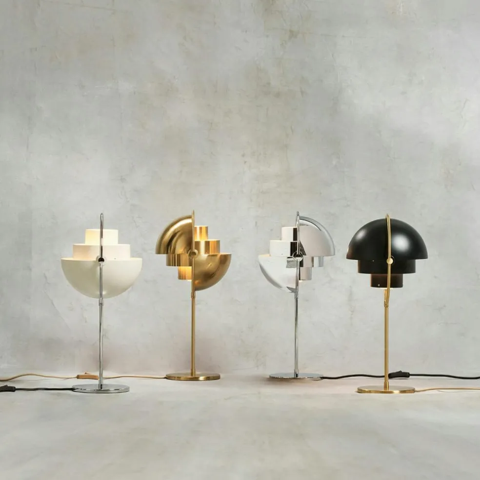 Multi-Lite Table Lamp, Chrome / White