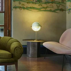 Multi-Lite Table Lamp Portable, Chrome / White Semi Matte