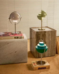 Multi-Lite Table Lamp Portable, Chrome / White Semi Matte