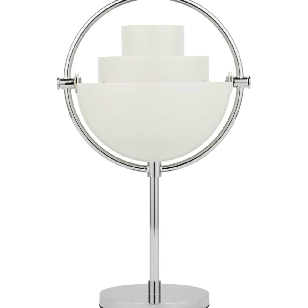 Multi-Lite Table Lamp Portable, Chrome / White Semi Matte