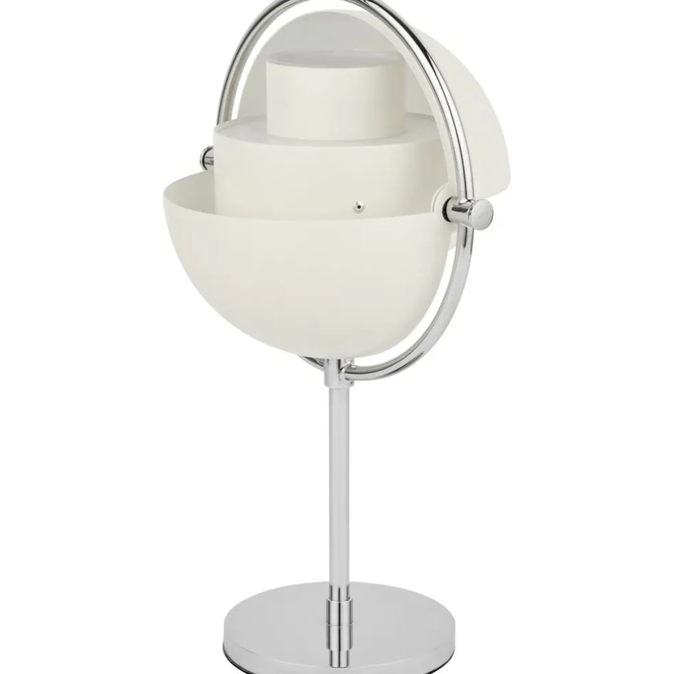 Multi-Lite Table Lamp Portable, Chrome / White Semi Matte