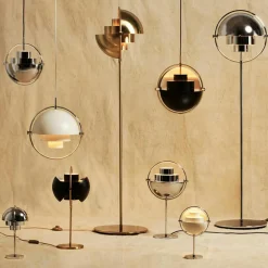 Multi-Lite Table Lamp Portable, Chrome / White Semi Matte