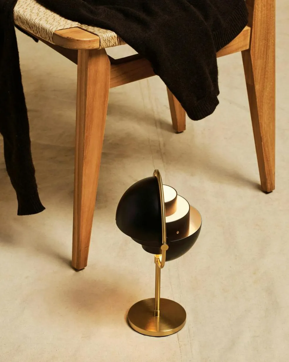 Multi-Lite Table Lamp Portable, Chrome / White Semi Matte