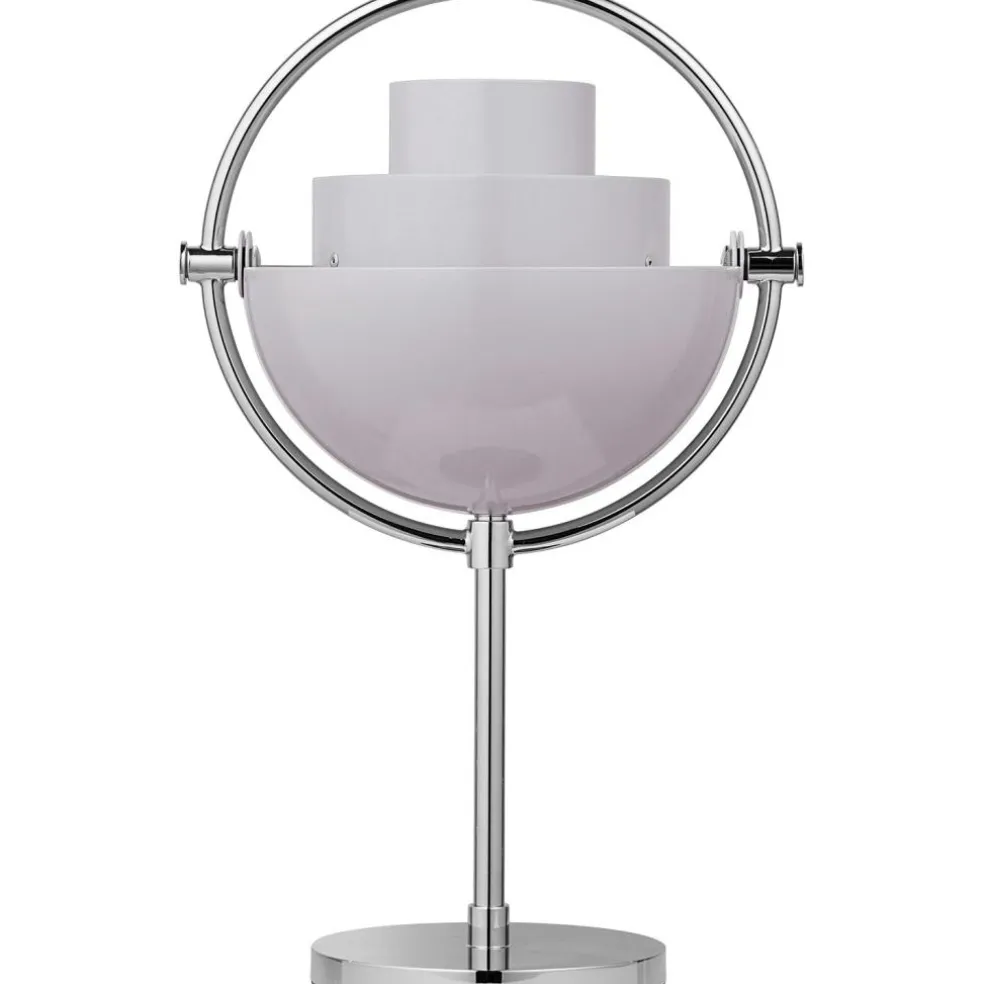 Multi-Lite Table Lamp Portable, Chrome / White Semi Matte