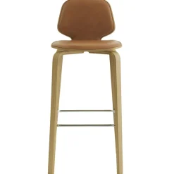 My Chair Bar Stool 75 cm, Cognac / Black Steel