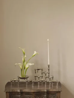 Nagel Candlestick 3 Pieces, Brushed Brass