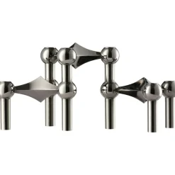 Nagel Candlestick 3 Pieces, Brushed Brass