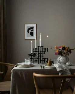 Nagel Candlestick 3 Pieces, Brushed Brass