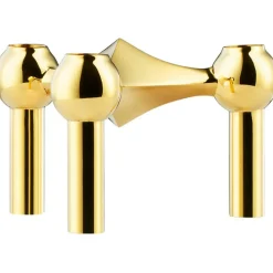 Nagel Candlestick 3 Pieces, Brushed Brass