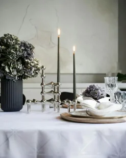 Nagel Candlestick 3 Pieces, Brushed Brass