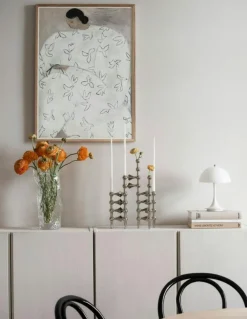 Nagel Candlestick 3 Pieces, Brushed Brass