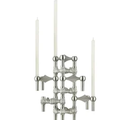 Nagel Candlestick, Brushed Brass