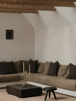 Nagel Candlestick, Brushed Brass